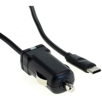 Cargador de Coche OTB con Cable Tipo-C 3A, 110cm - Negro
