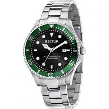 Sector 230 Multifunction Men's Watch - Stainless Steel, Black Dial, 43mm, 100M Water Resistance