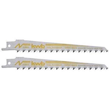 kwb 5766-00 Pack de 2 Hojas para Sierra de Sable, 130 mm, Set de 2 Piezas