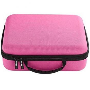 Bigben Interactive - Funda rígida con compartimentos para accesorios, Color Rosa