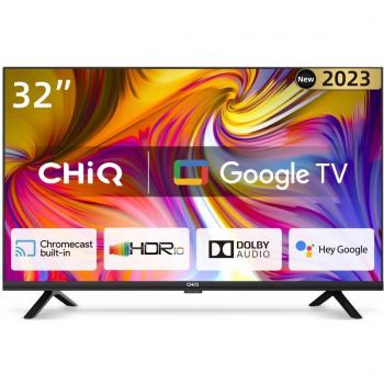Televisor CHiQ L32H7G 32 LED HD Smart TV con Google TV, Dolby Audio, diseño sin marco y HDR10