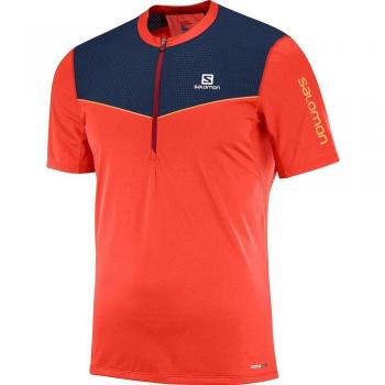 Salomon Fast Wing HZ SS tee M - Camiseta, Hombre, Rojo