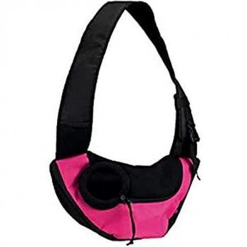 TRIXIE Bandolera portamascotas rosa y negra 28956