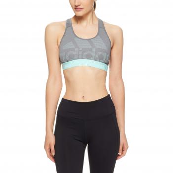 Adidas Don 't Rest Alpha Skin Long Sport BH Medio con Soporte, Mujer, DH4443, Dark Grey Heather/Grey Four/Clear Mint, Small