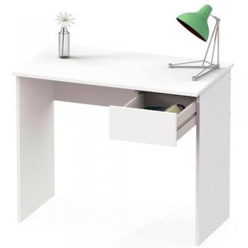 Briebe Nova Escritorio Mesa de Ordenador 75x90x50cm 1 Cajón Oficina Habitación Juvenil Desk Blanco