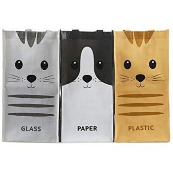 Balvi Set Bolsas Reciclaje Meow Set de 3 Bolsas