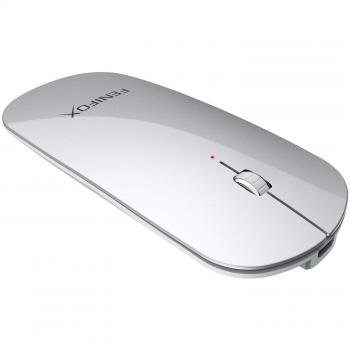 FENINFOX Raton inalambrico,FENIFOX Bluetooth portatil Recargable silencioso Wireless Mini Mouse Compatible pc Mac macbook iMac Windows Microsoft-Plata