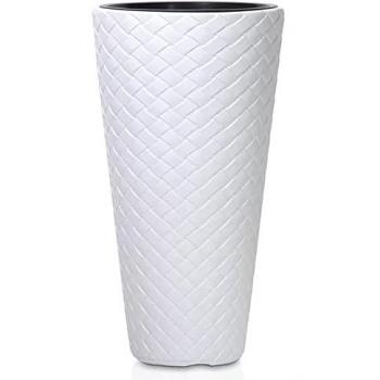 Macetero Slim Matuba 57L con Depósito, Dimensiones 400x400x780, Color Antracita para Interiores y Exteriores