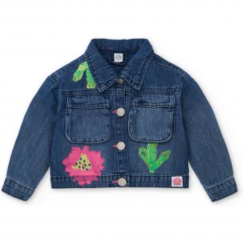Cazadora de niña Tuc Tuc denim con bolsillos delanteros Tropadelic