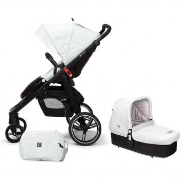 Casualplay Match 2 Loop - Silla de paseo con chasis negro + CasualplayCot, color ice