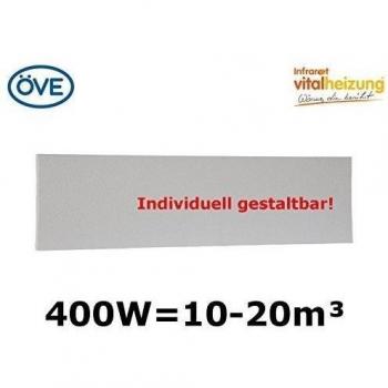 Calefacción por infrarrojos de 400 W, 150 x 32 cm, para habitaciones de 10 - 20 m³, montaje de pared y techo, hvh400