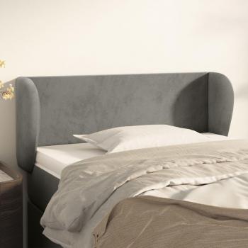 Cabecero de terciopelo gris claro 93x23x78/88 cm vidaXL