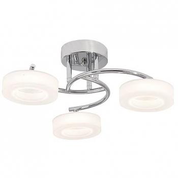 Plafón TOKIO 3x12W LED 4000K Al.17,5xD.45cm Cromo