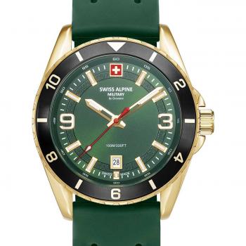 Reloj Suizo Militar Alpine Sierra 7034.1818 Verde Oro 42mm 10ATM