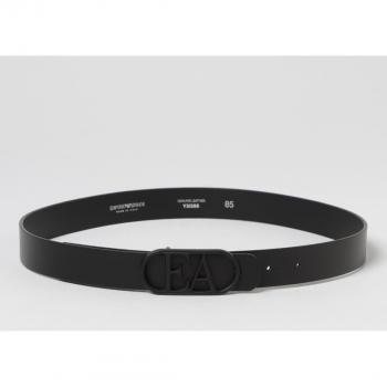 Emporio Armani Women's Black Leather Belt Size 85