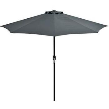 vidaXL Sombrilla Balcón Semicircular Palo Aluminio 270x135 cm Antracita Toldo
