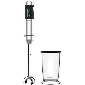 Cecotec Batidora de mano Power TitanBlack 1500 XL. 1500 W, Tecnología CrossBlades con cuchillas de 4 hojas, Pie XL, Antisalpicaduras, Selector de velocidad con función Turbo, Vaso de 800 ml con tapa