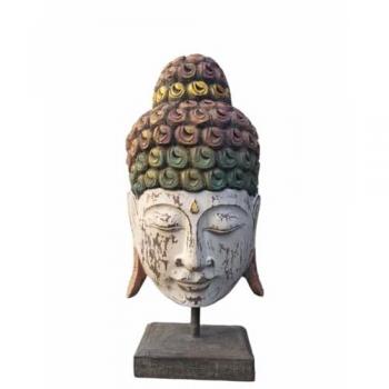 Figura Decorativa Romimex Beige Buda 20 x 50 x 10 cm