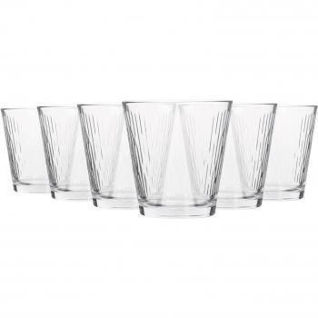 Vasos de Cristal Nora - 255ml - Pack de 6 - Elegantes y Duraderos - Apto para Lavavajillas - Diseño Clásico y Versátil