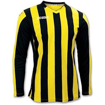 Joma 100002.900 - Camiseta de equipación de Manga Larga para Mujer, Color Amarillo/Negro, Talla 2XS