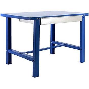 Banco de trabajo industrial con cajón BT6 Simonwork Metalic Azul Simonrack 830x1200x730 mms - banco de trabajo resistente 800 Kgs de capacidad por estante
