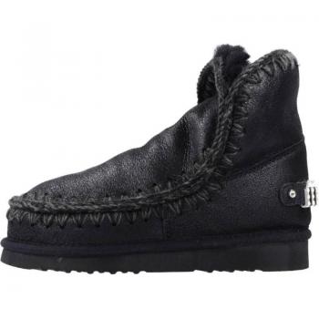 Mou Winter Boots for Women, Black, Size: 10 US; Mou Cracked Black Rhinestone Logo Boots for Women, Black, Sizes: 7 UK, 8 UK