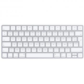 Apple MLA22 - Teclado (Bluetooth, Francés, Inalámbrico, Plata, Color blanco, PC/server, Lightning)