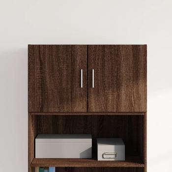 Gabinete de pared de madera multicapa en color roble marrón, dimensiones 70x42,5x40 cm