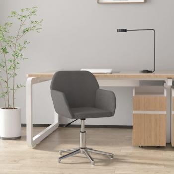 Silla de oficina giratoria de tela gris claro vidaXL