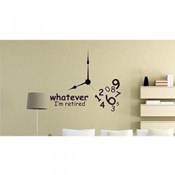 Whatever I 'm Retired Funny Reloj Oficina Adhesivo de Pared Vinilo Decoración del hogar