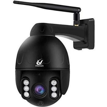 Vitorcam 5.0MP 1920P Cámara IP Exterior, Cámara PTZ Vigilancia WiFi Motorizada 5 X Zoom Soporte PoE + Modo WiFi