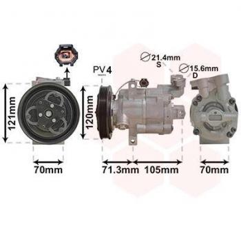 Compresor de aire acondicionado VAN WEZEL 1300K306