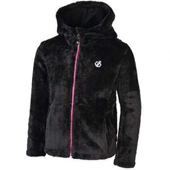 Dare 2b Prelim 250 gsm Full Zip Hooded Fleece with Kangaroo Pockets Forro Polar, Bebé-Niños, Negro, 9-10 años