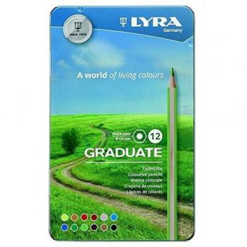 Lyra Pack de 12 lápices, Multicolor, 19.1 x 11.8 x 1.4 cm
