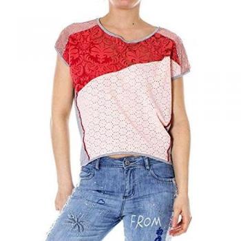 Desigual 19SWTKAJ Jersey Mujeres Rosa L