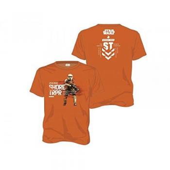 Star Wars Rogue One Shore Trooper, Camiseta para Hombre, Naranja, M