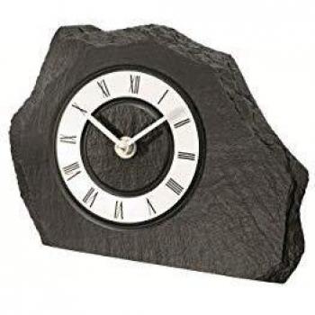 Reloj de mesa AMS T1104, diseño moderno en color negro, ideal para salón y comedor