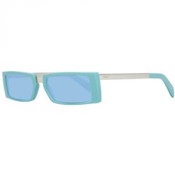 Emilio Pucci Women's Turquoise Rectangle Sunglasses EP0126 with Blue Lenses