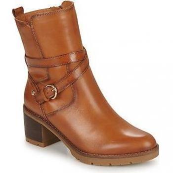 Pikolinos Llanes W7H-8507 Botines de Mujer de Piel Marrón con Cremallera y Tacón de 6 cm