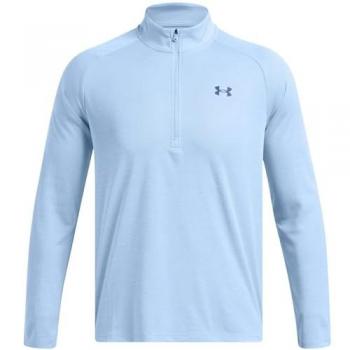 Under Armour Tech Textured Half Zip Long Sleeve T-shirt - Horizon Blue XL for Men