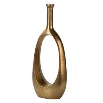 Florero de Aluminio Dorado 23x11x55 cm - Elegante y Hermoso Adda Home