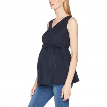 MAMALICIOUS Mlgelina S/l Woven Top, Parada de Maternidad para Mujer, Azul