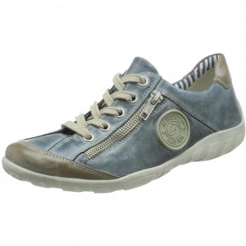 Remonte Dorndorf Remonte - Zapatos de cordones de cuero para mujer, color azul, talla 38