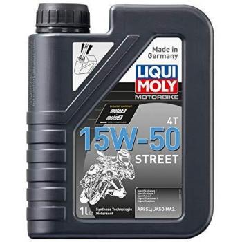 Liqui Moly 1689 - Aceite de motor, 4T, 15W-50, Street, Booklet, 4 l