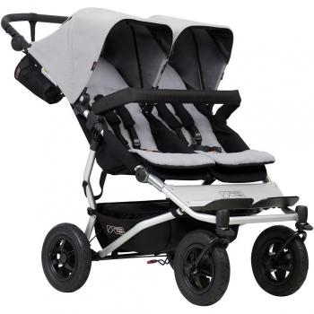 Mountain Buggy Duet V3–6 silver - Carrito gemelar Marino, de lado a lado, con 4 ruedas