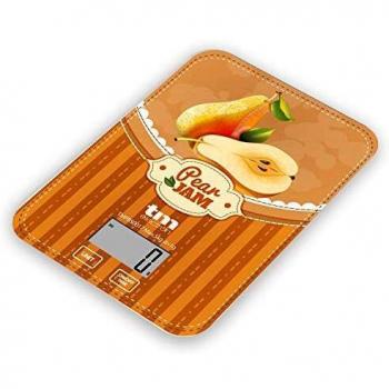 TM Electron TMPBS028 Báscula de Cocina Electrónica Ultra Delgada con Diseño de Pera, Capacidad 5 kg