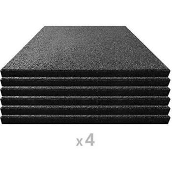 vidaXL 24x Losetas Goma Protección Caídas 50x50x3cm Negra Esterillas Seguridad