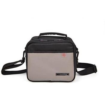 IRIS BARCELONA - Bolsa Portalimentos Termoinsulada Lunchbag Classic Soft con Contenedores 0,6L+0,8L, Negra & Gris | Bolsa Porta Alimentos con Contenedores