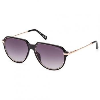 Gafas de sol Guess GU00067 Negras Brillantes con Lentes Ahumados para Hombre, Talla 56 MM