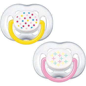 Philips Avent SCF180/28 - Chupete ventilado decorado, color rosa / amarillo